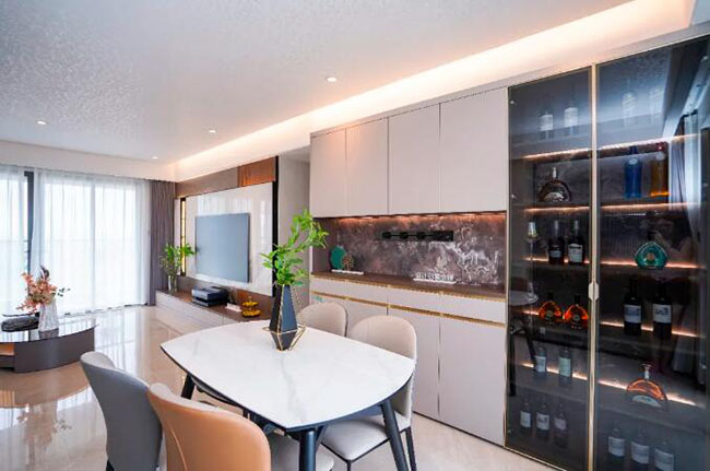 東莞碧桂園云樾半島129平現(xiàn)代輕奢四居室